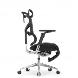 Кресло с подножкой FALTO SAIL 2 (динамичный поясничный упор, подлокотники 6D(360), сетка, черный)