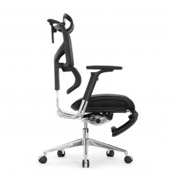 Кресло с подножкой FALTO SAIL 2 (динамичный поясничный упор, подлокотники 6D(360), сетка, черный)