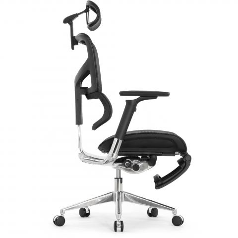 Кресло с подножкой FALTO SAIL 2 (динамичный поясничный упор, подлокотники 6D(360), сетка, черный)