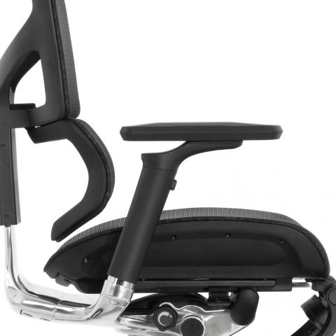Кресло с подножкой FALTO SAIL 2 (динамичный поясничный упор, подлокотники 6D(360), сетка, черный)