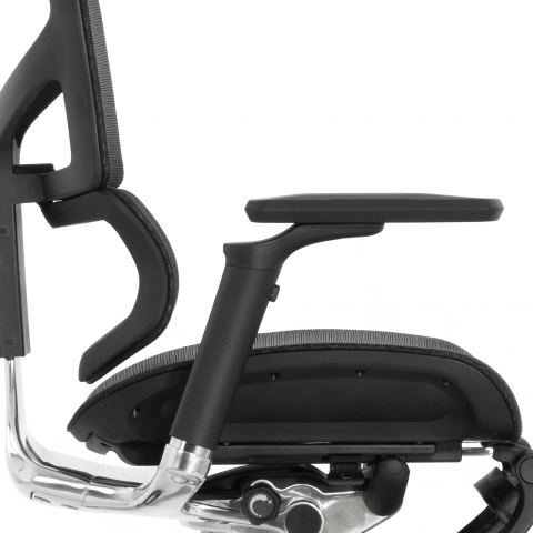 Кресло с подножкой FALTO SAIL 2 (динамичный поясничный упор, подлокотники 6D(360), сетка, черный)