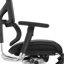 Кресло с подножкой FALTO SAIL 2 (динамичный поясничный упор, подлокотники 6D(360), сетка, черный)