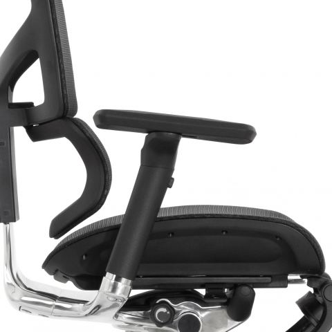 Кресло с подножкой FALTO SAIL 2 (динамичный поясничный упор, подлокотники 6D(360), сетка, черный)