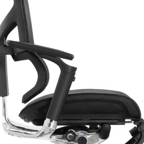 Кресло с подножкой FALTO SAIL 2 (динамичный поясничный упор, подлокотники 6D(360), сетка, черный)