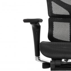 Кресло с подножкой FALTO SAIL 2 (динамичный поясничный упор, подлокотники 6D(360), сетка, черный)