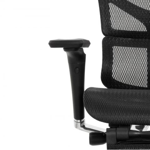 Кресло с подножкой FALTO SAIL 2 (динамичный поясничный упор, подлокотники 6D(360), сетка, черный)