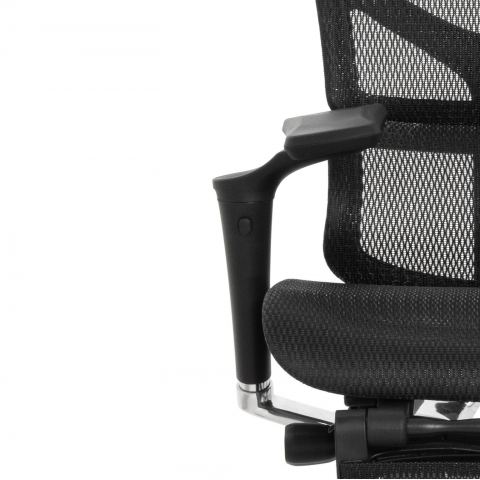 Кресло с подножкой FALTO SAIL 2 (динамичный поясничный упор, подлокотники 6D(360), сетка, черный)