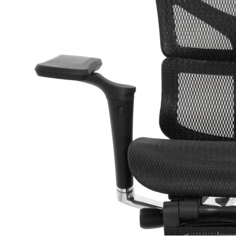 Кресло с подножкой FALTO SAIL 2 (динамичный поясничный упор, подлокотники 6D(360), сетка, черный)