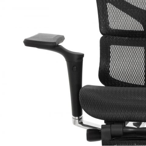Кресло с подножкой FALTO SAIL 2 (динамичный поясничный упор, подлокотники 6D(360), сетка, черный)