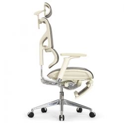 Кресло с подножкой FALTO SAIL 2 (динамичный поясничный упор, подлокотники 6D(360), сетка, светлый)