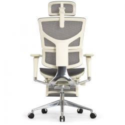 Кресло с подножкой FALTO SAIL 2 (динамичный поясничный упор, подлокотники 6D(360), сетка, светлый)