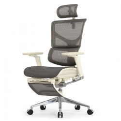 Кресло с подножкой FALTO SAIL 2 (динамичный поясничный упор, подлокотники 6D(360), сетка, светлый)