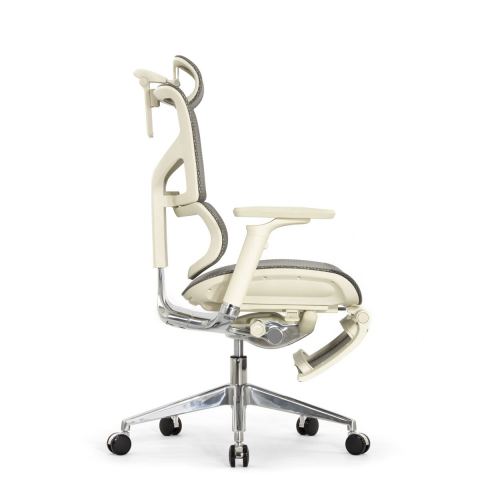 Кресло с подножкой FALTO SAIL 2 (динамичный поясничный упор, подлокотники 6D(360), сетка, светлый)