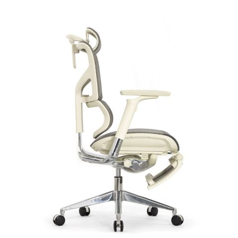 Кресло с подножкой FALTO SAIL 2 (динамичный поясничный упор, подлокотники 6D(360), сетка, светлый)