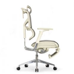 Кресло с подножкой FALTO SAIL 2 (динамичный поясничный упор, подлокотники 6D(360), сетка, светлый)