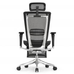 Кресло с подножкой FALTO SPRING 2 (поясничный валик, подлокотникии 6D(360), сетка, черный)