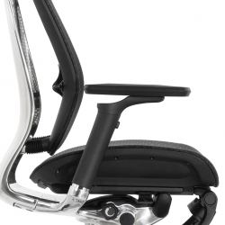 Кресло с подножкой FALTO SPRING 2 (поясничный валик, подлокотникии 6D(360), сетка, черный)