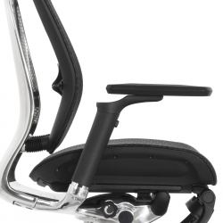 Кресло с подножкой FALTO SPRING 2 (поясничный валик, подлокотникии 6D(360), сетка, черный)