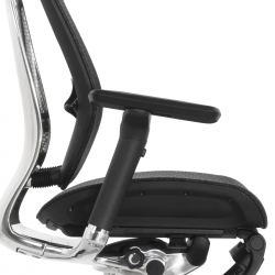 Кресло с подножкой FALTO SPRING 2 (поясничный валик, подлокотникии 6D(360), сетка, черный)