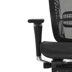 Кресло с подножкой FALTO SPRING 2 (поясничный валик, подлокотникии 6D(360), сетка, черный)