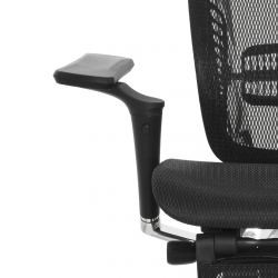 Кресло с подножкой FALTO SPRING 2 (поясничный валик, подлокотникии 6D(360), сетка, черный)