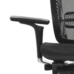 Кресло с подножкой FALTO SPRING 2 (поясничный валик, подлокотникии 6D(360), сетка, черный)