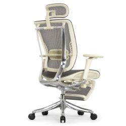 Кресло с подножкой FALTO SPRING 2 (поясничный валик, подлокотн 6D(360), сетка, светлый)