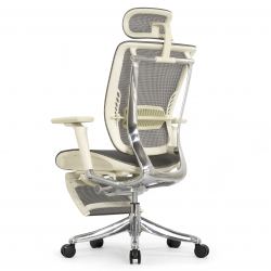 Кресло с подножкой FALTO SPRING 2 (поясничный валик, подлокотн 6D(360), сетка, светлый)