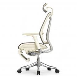 Кресло с подножкой FALTO SPRING 2 (поясничный валик, подлокотн 6D(360), сетка, светлый)