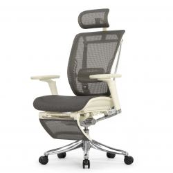 Кресло с подножкой FALTO SPRING 2 (поясничный валик, подлокотн 6D(360), сетка, светлый)