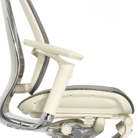 Кресло с подножкой FALTO SPRING 2 (поясничный валик, подлокотн 6D(360), сетка, светлый)