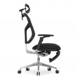 Кресло с подножкой FALTO STAR 2 (подлокотники 6D(360),сетка, цвет чёрный)