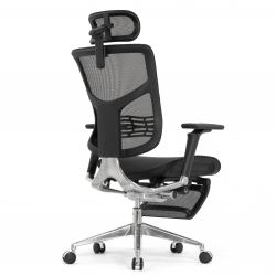 Кресло с подножкой FALTO STAR 2 (подлокотники 6D(360),сетка, цвет чёрный)