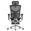 Кресло с подножкой FALTO STAR 2 (подлокотники 6D(360),сетка, цвет чёрный)