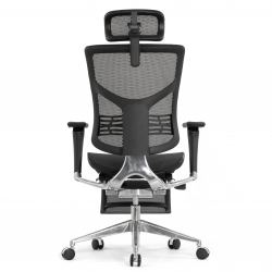 Кресло с подножкой FALTO STAR 2 (подлокотники 6D(360),сетка, цвет чёрный)