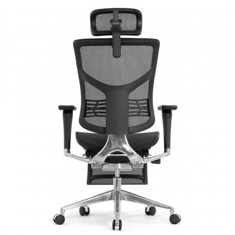 Кресло с подножкой FALTO STAR 2 (подлокотники 6D(360),сетка, цвет чёрный)