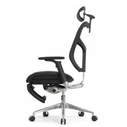 Кресло с подножкой FALTO STAR 2 (подлокотники 6D(360),сетка, цвет чёрный)