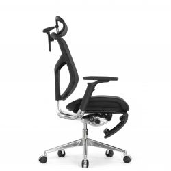 Кресло с подножкой FALTO STAR 2 (подлокотники 6D(360),сетка, цвет чёрный)