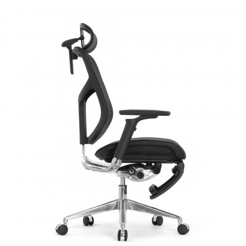 Кресло с подножкой FALTO STAR 2 (подлокотники 6D(360),сетка, цвет чёрный)