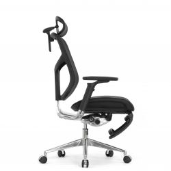 Кресло с подножкой FALTO STAR 2 (подлокотники 6D(360),сетка, цвет чёрный)