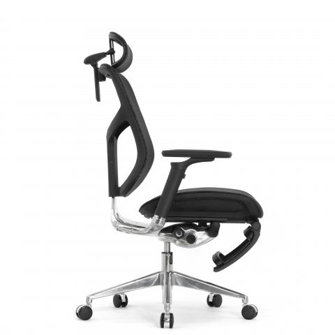 Кресло с подножкой FALTO STAR 2 (подлокотники 6D(360),сетка, цвет чёрный)