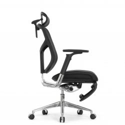 Кресло с подножкой FALTO STAR 2 (подлокотники 6D(360),сетка, цвет чёрный)