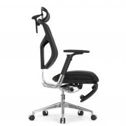 Кресло с подножкой FALTO STAR 2 (подлокотники 6D(360),сетка, цвет чёрный)