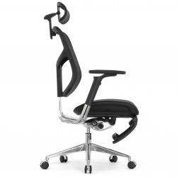 Кресло с подножкой FALTO STAR 2 (подлокотники 6D(360),сетка, цвет чёрный)