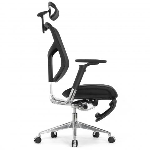 Кресло с подножкой FALTO STAR 2 (подлокотники 6D(360),сетка, цвет чёрный)