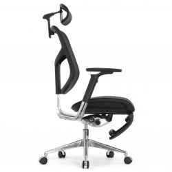 Кресло с подножкой FALTO STAR 2 (подлокотники 6D(360),сетка, цвет чёрный)