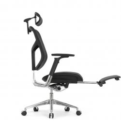 Кресло с подножкой FALTO STAR 2 (подлокотники 6D(360),сетка, цвет чёрный)