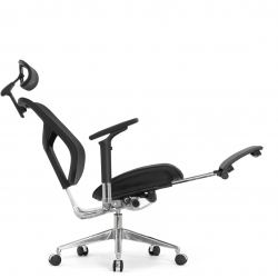 Кресло с подножкой FALTO STAR 2 (подлокотники 6D(360),сетка, цвет чёрный)