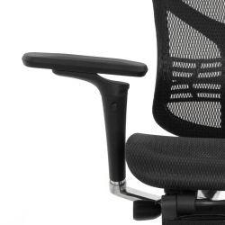 Кресло с подножкой FALTO STAR 2 (подлокотники 6D(360),сетка, цвет чёрный)