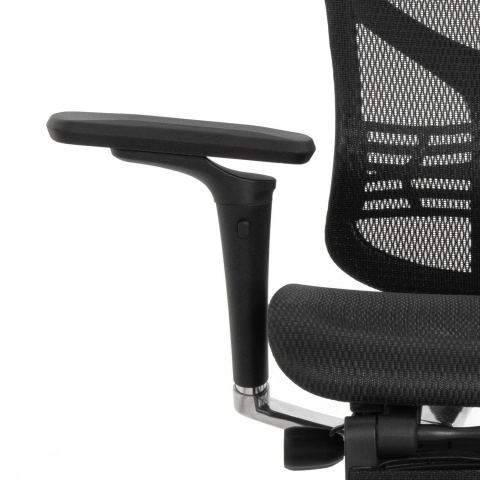 Кресло с подножкой FALTO STAR 2 (подлокотники 6D(360),сетка, цвет чёрный)